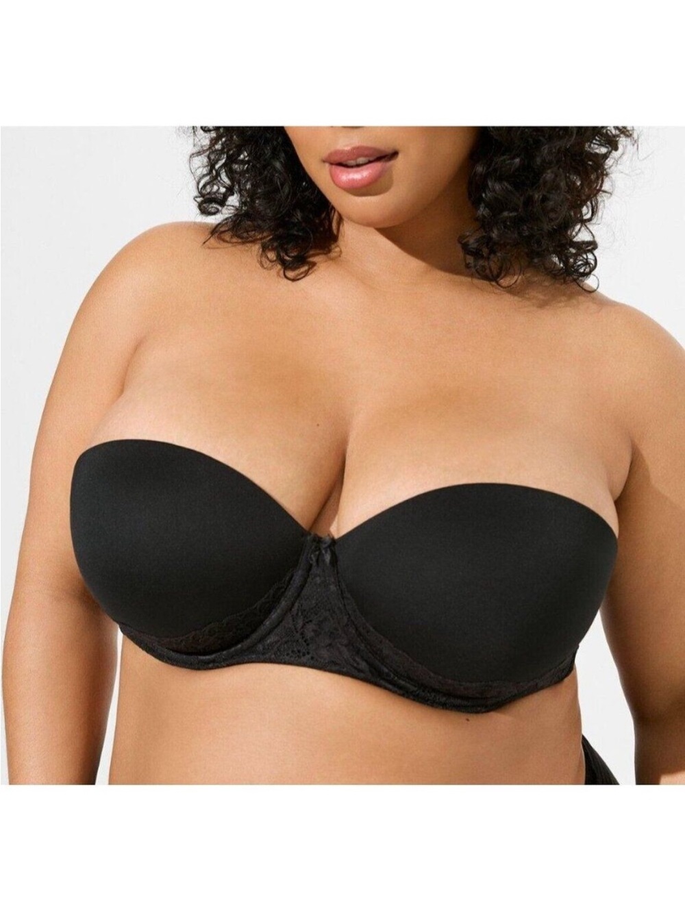 Torrid 44D Convertible Bombshell Everyday Strapless Push-Up Bra Black Multiway